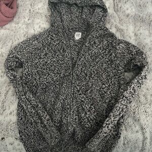 GAP Kid’s Black and Gray Zip-Up Sweater